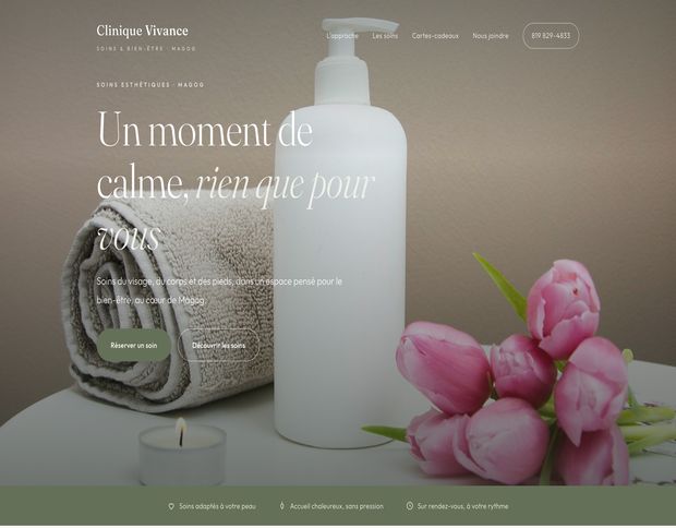 Preview of the demo website — Clinique Vivance